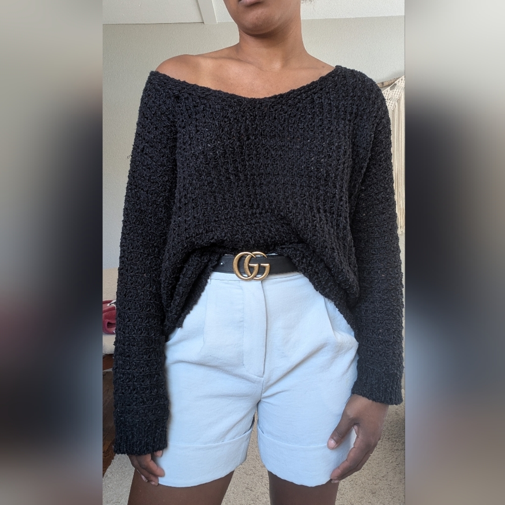 Young fabulous and broke oversized black sweater